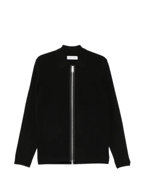 SAMSOE SAMSOE zip-up chest-pocket cardigan Black 10490GUNAXZIP