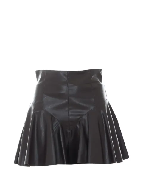 Aniye By Caly faux-leather flared mini shorts Black 181030
