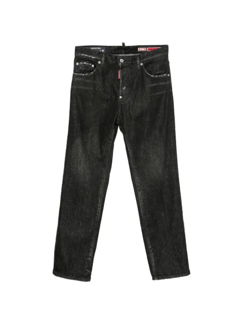 DSQUARED2 distressed logo-patch jeans Black S74LB1944D30042