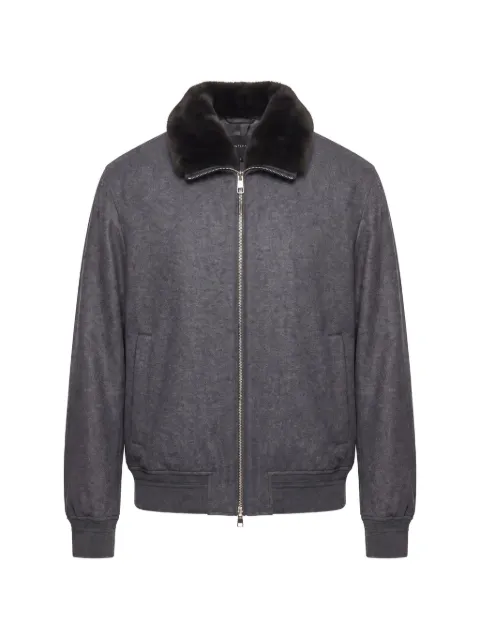 Montecore faux-fur collar bomber jacket Grey F11MUCX932P331