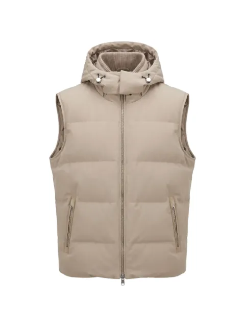 Montecore hooded quilted gilet Neutrals F11MUWX997185