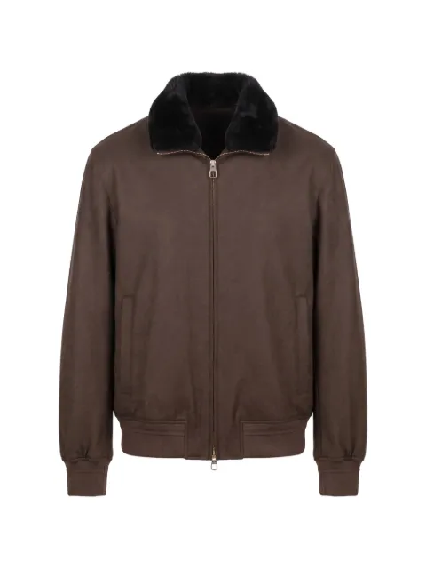 Montecore faux-fur collar bomber jacket Brown F11MUCX932P331