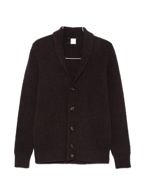 Eleventy ribbed-knit shawl-collar cardigan Purple N76MAGL71MAG0H001