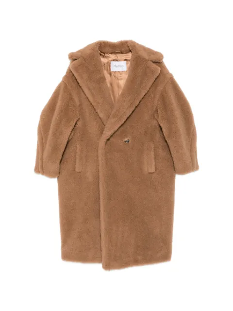Max Mara Teddy double-breasted coat Brown 21016082600001