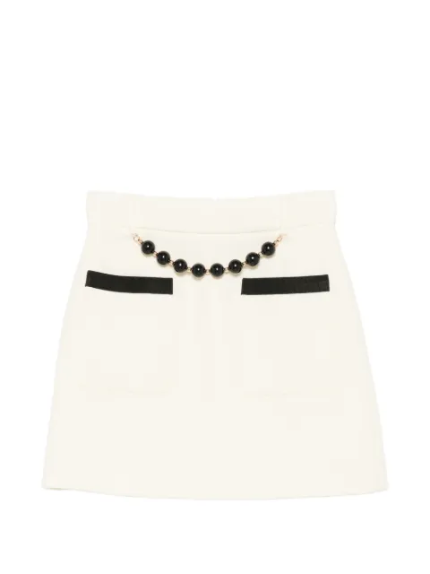 alessandro enriquez bead-embellished A-line mini skirt White SK81DCR