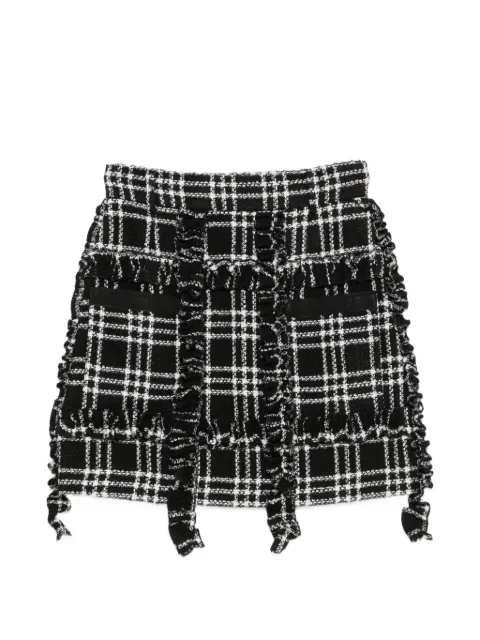 alessandro enriquez ruffled checked mini skirt Black SK84JQ