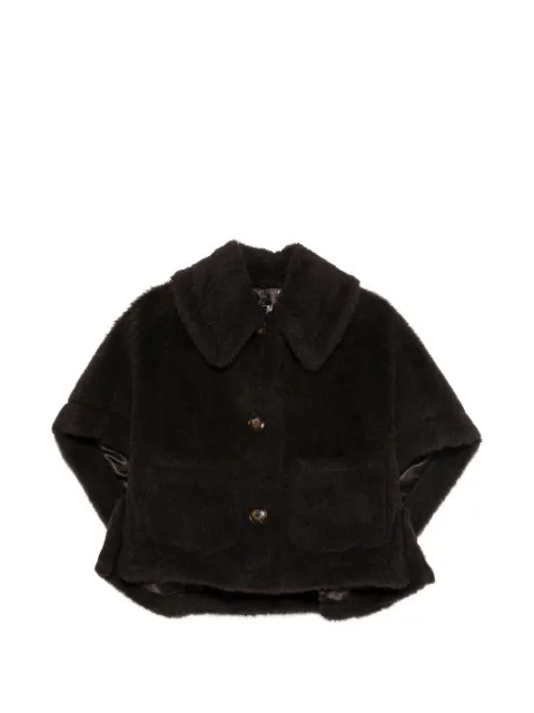 Max Mara double-breasted teddy jacket Brown 2473624260001
