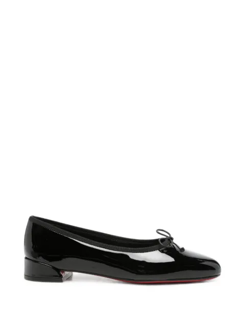 Christian Louboutin Sweetie Jane bow-detail patent-finish ballet flats Black 3260198B439