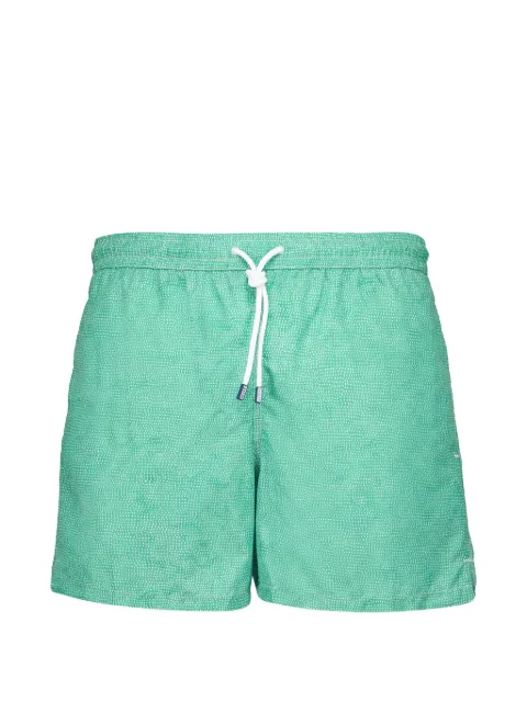 Fedeli geometric-print swim shorts Green TU000318