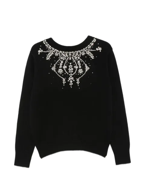 Circus Hotel low-cut back sweater Black H6WR18