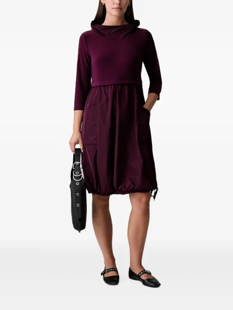 Joseph Ribkoff funnel-neck drawstring-hem mini dress Purple 263170