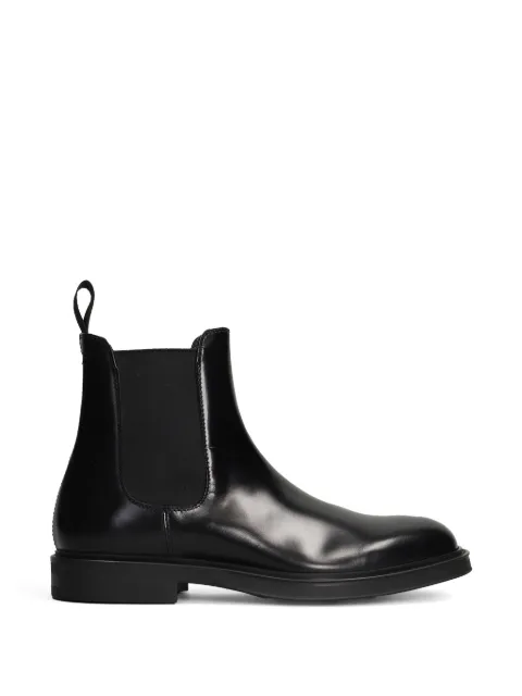 Green George chelsea leather boots Black 9014
