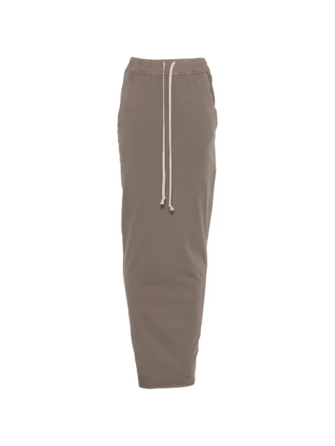Rick Owens DRKSHDW drawstring wrap long skirt Brown DS02F6332RIG