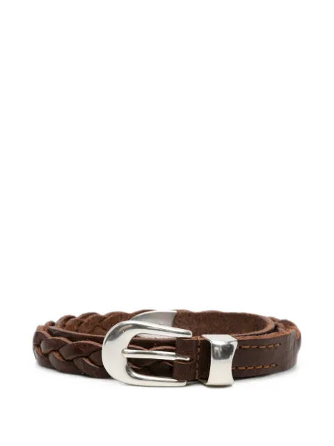 OUR LEGACY braided leather belt Brown A2268BCO