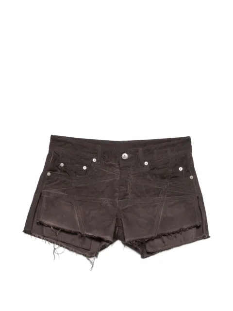 Rick Owens DRKSHDW raw-cut panelled shorts Brown DS02F6300DLDET2