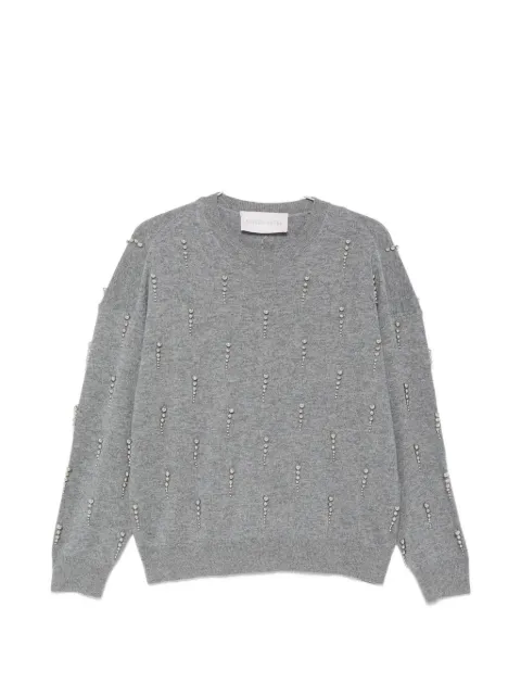 Circus Hotel stud-embellished knitted sweater Grey H6WR01