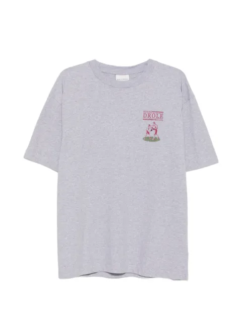 Drôle De Monsieur Drôle Boxers graphic-print T-shirt Grey TS342CO248
