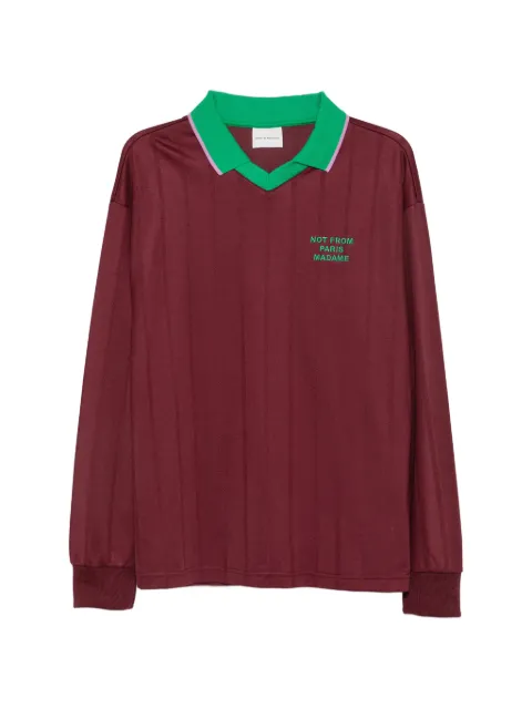 Drôle De Monsieur Slogan polo shirt Red PL189PL160