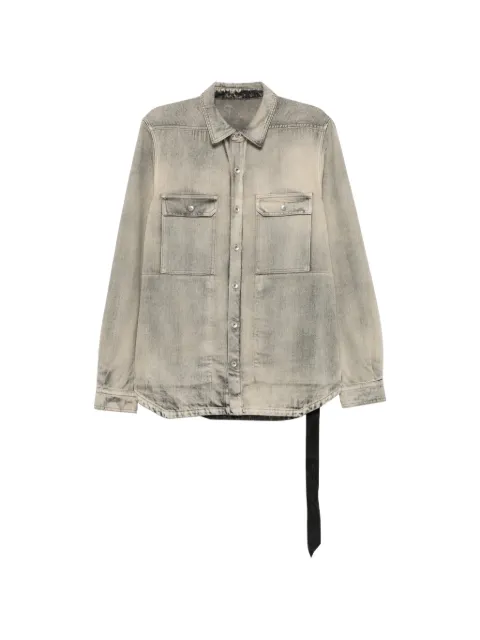 Rick Owens DRKSHDW long-sleeve buttoned overshirt Blue DU02F6755DMK