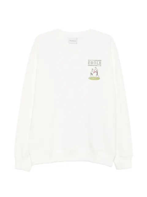 Drôle De Monsieur Drôle Boxers graphic-print sweatshirt White SW214CO127
