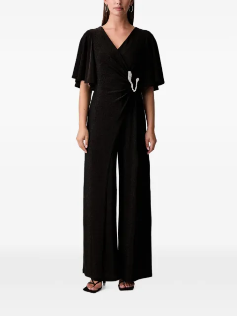 Joseph Ribkoff embellished wrap-style jumpsuit Brown 263717