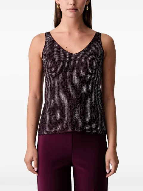 Joseph Ribkoff stud-embellished knitted top Red 252915F26