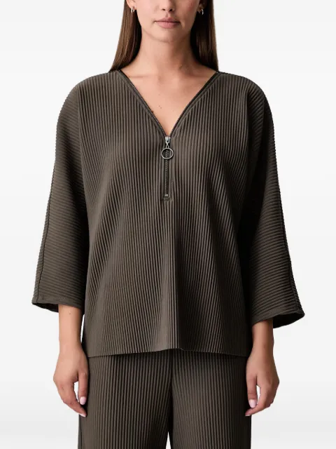 Joseph Ribkoff plissé zip-fastening blouse Green 263123