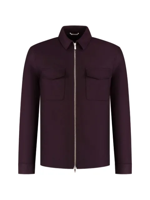 Marco Pescarolo zip-up flap-pocket shirt jacket Red URUS542925