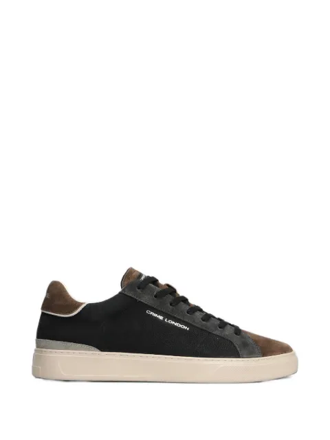 Crime London suede-panelled leather sneakers Black 10703AA9