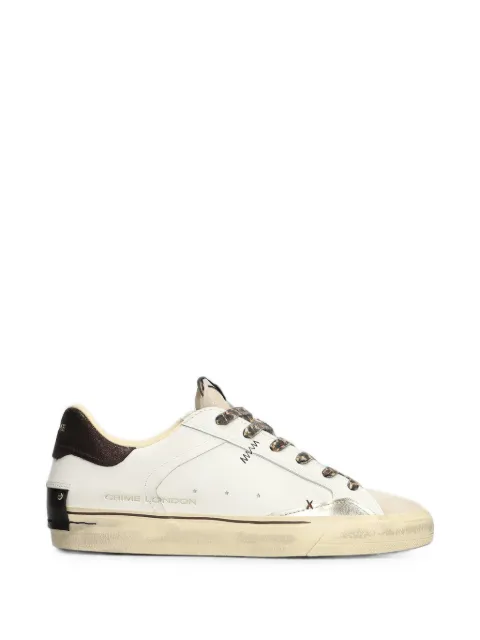 Crime London Deconstructed leopard-print laces sneakers White 23071AA9