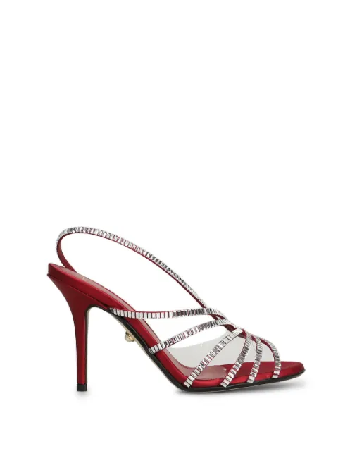 Alevì Penelope crystal-embellished sandals Red L26SC014R0222
