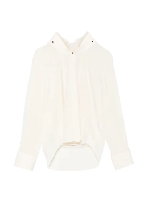 Givenchy ruffled silk blouse Neutrals BW61NN15J0