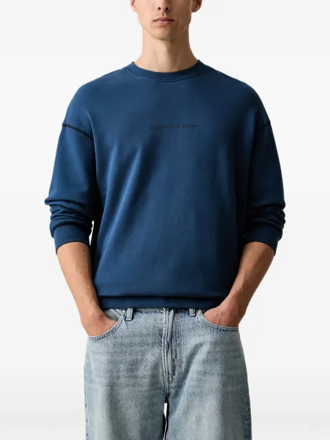 Scotch & Soda logo-print sweater Blue 183594