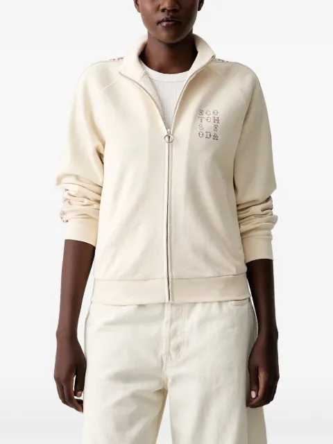 Scotch & Soda embroidered zip-up sweater White U9E01534T