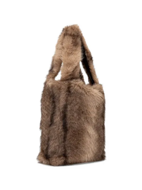 Silvian Heach faux-fur tote bag Brown RCA26048BO