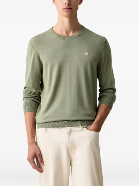 Scotch & Soda logo-embroidered crew-neck sweater Green 184401