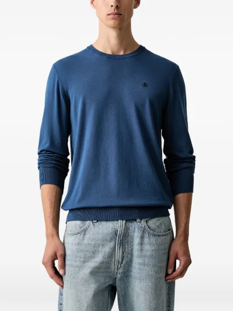 Scotch & Soda logo-embroidered crew-neck sweater Blue 184401