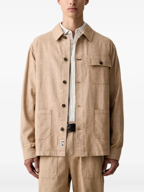 Scotch & Soda button-up patch-pocket jacket Neutrals 183531