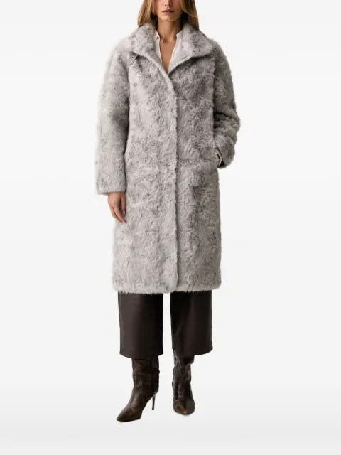 Silvian Heach faux-fur belted coat Grey GPA26024PL
