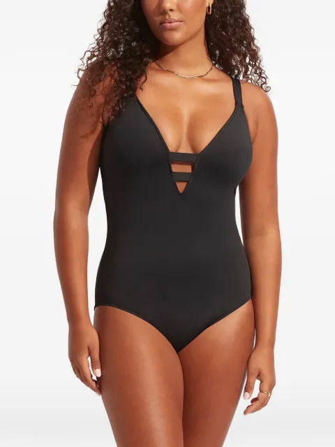 Seafolly strappy-back swimsuit Black 10634942
