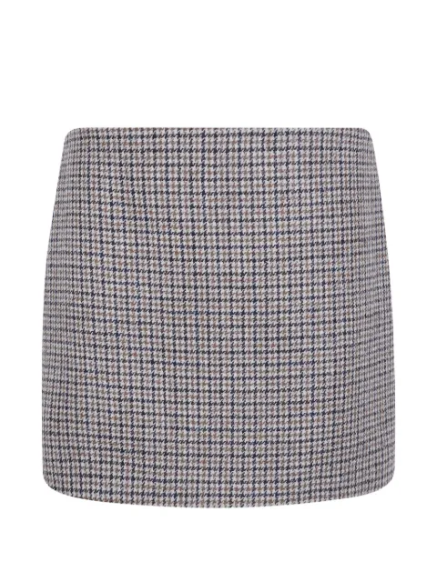 P.A.R.O.S.H. houndstooth wool skirt Neutrals D630451LAURIE