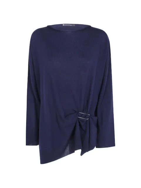 PierAntonioGaspari buckle-detail asymmetric-hem sweater Blue 1V6811MQA8