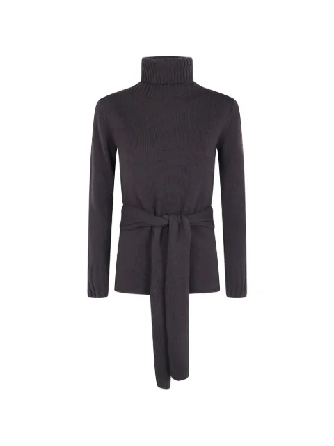 PierAntonioGaspari roll-neck belted sweater Brown 1V6809MQA8