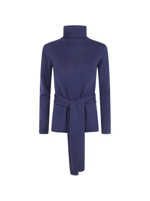 PierAntonioGaspari tie-waist roll-neck sweater Blue 1V6809MQA8