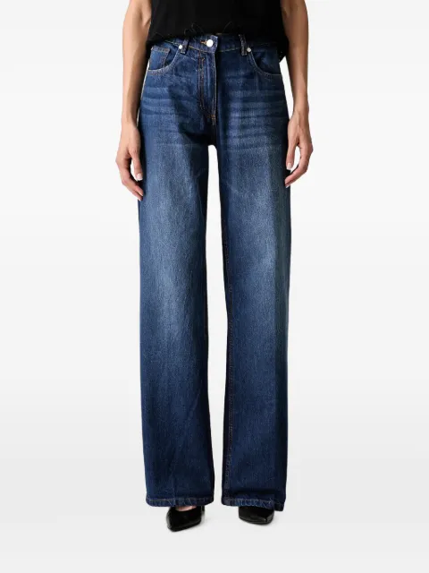 Silvian Heach Padis faded wide-leg jeans Blue GPA26045JE