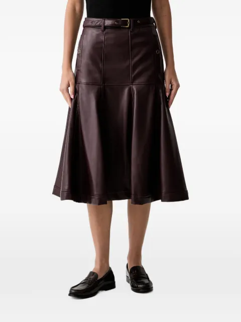 Silvian Heach belted panelled skirt Brown GPA26128LO