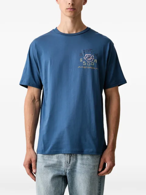 Scotch & Soda Artwork graphic-print T-shirt Blue 183585