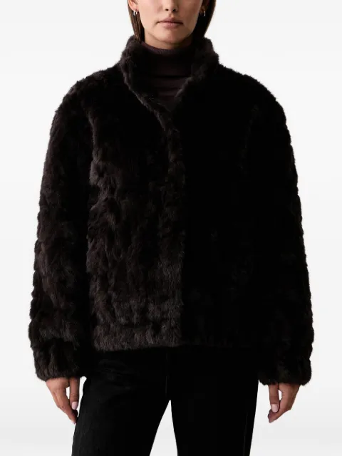Silvian Heach embellished-button faux-fur jacket Brown GPA26432PL