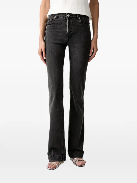 Silvian Heach faded-effect flared jeans Black GPA26057JE
