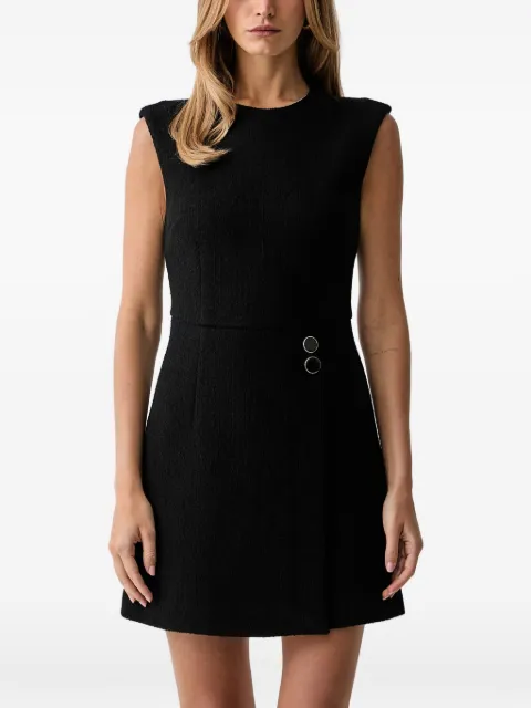 Silvian Heach bouclé-knit sleeveless mini dress Black GPA26297VE